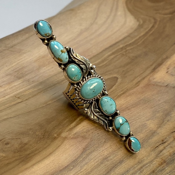 Geraldine James Jewelry - Navajo Geraldine James Turquoise Sterling Silver Ring FIRM